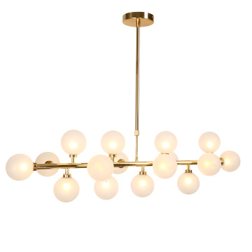 Nordic Style Wholesale Price Home Restaurant Modern Lamp Milk Glass Golden Chandelier Pendant Light